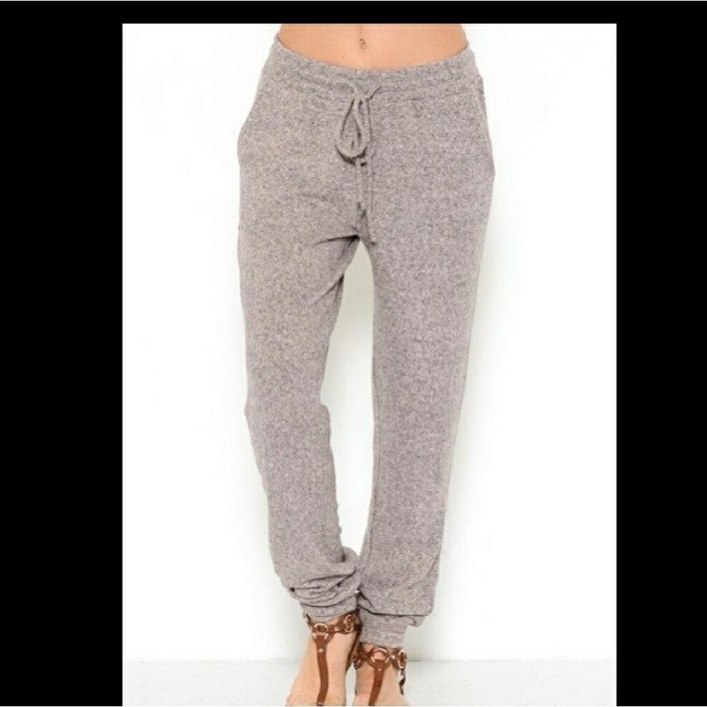 Pink and gray joggers